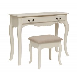 Chantilly Dressing Table, Authentic Elegant Feel, Antique White Finish