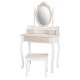 Juliette Dressing Table, 2 Drawers, White Legs, Pine Wood, MDF, Painted Finish