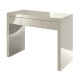 Puro Dressing Table/Desk, 1 Drawer, Sleek Contemporary Style, High Gloss Cream