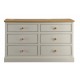 St Ives 2 Draw Dressing Table in Dove Grey Finish with Real Ash Vaneers on Top