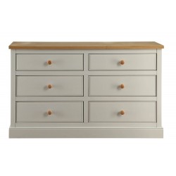 St Ives 2 Draw Dressing Table in Dove Grey Finish with Real Ash Vaneers on Top