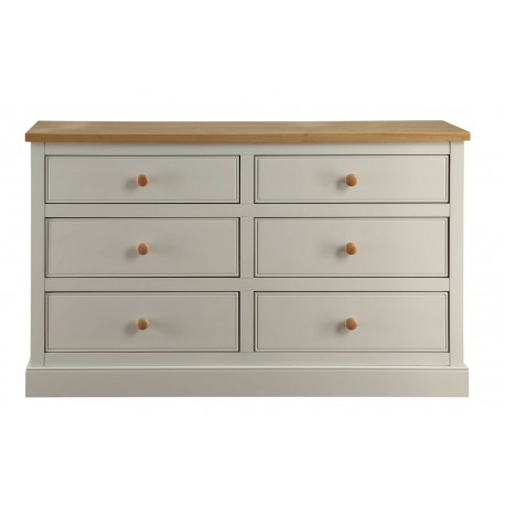 St Ives 2 Draw Dressing Table in Dove Grey Finish with Real Ash Vaneers on Top