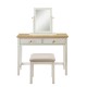 St Ives 2 Draw Dressing Table in Dove Grey Finish with Real Ash Vaneers on Top