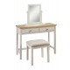 St Ives 2 Draw Dressing Table in Dove Grey Finish with Real Ash Vaneers on Top