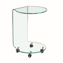 Azurro Eye Catchy Glass Lamp Table/Stand, Sleek and Contemporary Style