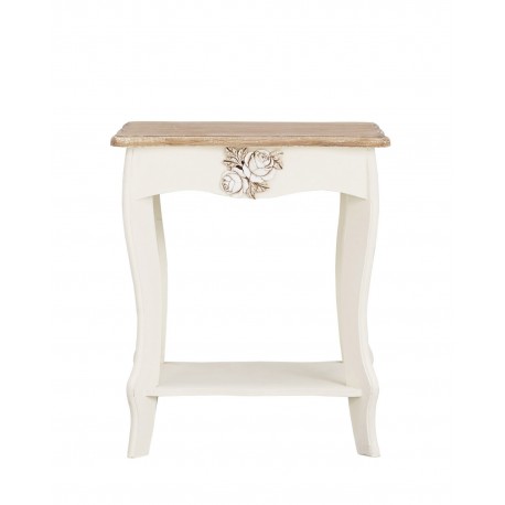 Juliette Lamp Table, Chic Shabby Look, Pine Wood And MDF, Painted Finish