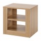 Moda End/Lamp Table, 1 Shelf, Robust Apperence, L Shaped Joints, Oak Wood