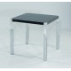 Novello End Table, Chrome Legs, Modern Style, High Gloss Black