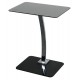 Neo Laptop Table, Black Glass Top, Chorme Detail