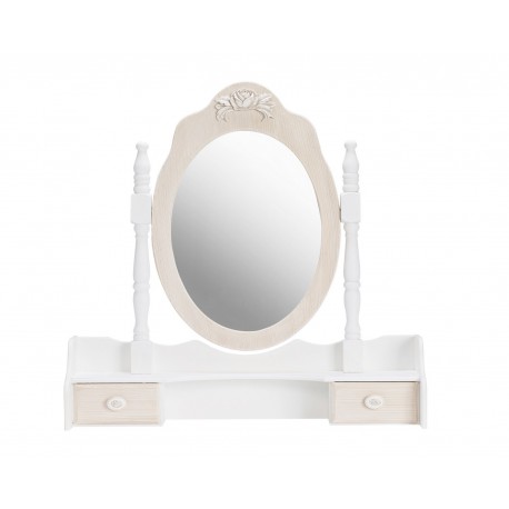 Juliette Dressing Table Mirror, 2 Small Drawers, Painted Finish, Solid Pine And MDF