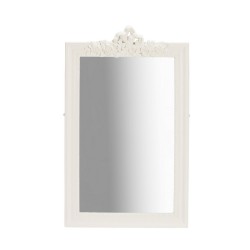 Juliette Wall Mirror, White, Vintage Look, Pine Wood