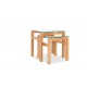 Tribeca Solid Oak Range Nest of 2 Tables with some Vaneers