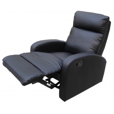 Dallas Recliner Black Chair, Sculpted arms