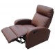 Dallas Recliner Brown Chair, Sculpted arms