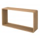 Curve Wall Shelf, Oak Finish, Smoothed Curved Corners