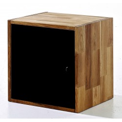 Maximo Cube With Door, Versatile Storage, Creative Look, Solid Oak