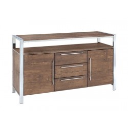 Amari Sideboard, 2 doors and 3 Drawers, Chrome Feet