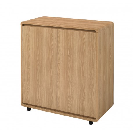 Curve Small/ Compact Sideboard, Oak Finish, Smooth Curved Corners, Stylish Addition