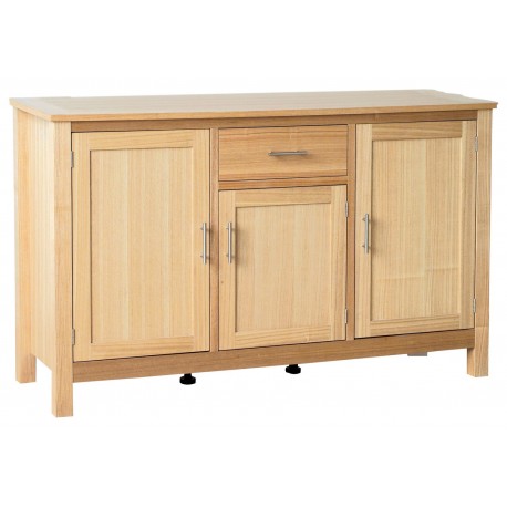 Oakridge Sideboard, 3 Doors + 1 Drawer, Real Ash Veneer With Oak Finish, Suits Any Style