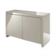 Puro 2 Door Sideboard, Soft Closing Doors, Sleek Contemporary Style, High Gloss Stone