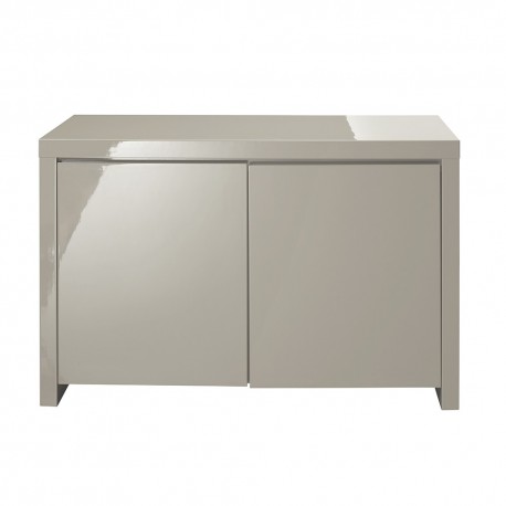 Puro 2 Door Sideboard, Soft Closing Doors, Sleek Contemporary Style, High Gloss Cream