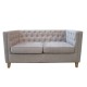 York Chenille Style Mink Fabric 2 Seater Sofa