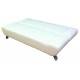 Vogue Contemporary Sofa Bed in White Faux Leather