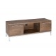 Amari Tv Unit/ Low Sideboard, Glass Shelf and 2 End Drawers