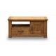 Boden TV Unit, 1 Drawer + 1 Door, Solid pine, Rustic Finish