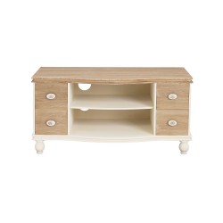 Juliette TV/ Media Unit, Self + 4 Drawers, Vintage Chic Style, Painted Finish, MDF And Solid Pine Wood