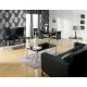 Novello TV Unit/Stand, Chrome Legs, Modern Style, High Gloss Black