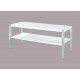 Novello TV Unit/Stand, Chrome Legs, Modern Style, High Gloss White