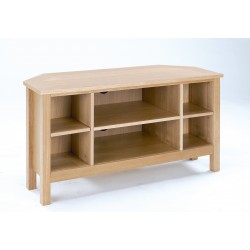 Oakridge TV Corner Unit, Real Ash Veneer With Oak Finish, Suits Any Style