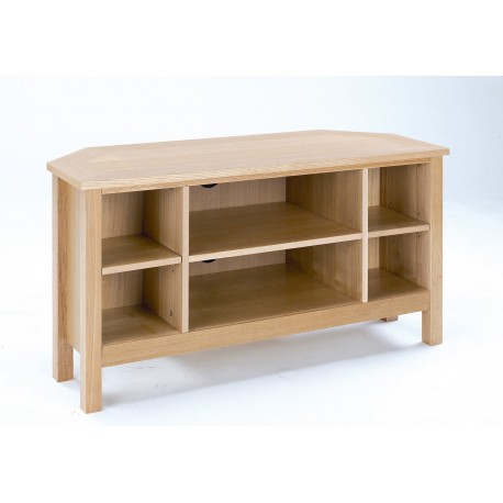 Oakridge TV Corner Unit, Real Ash Veneer With Oak Finish, Suits Any Style