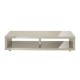 Puro TV Media Stand, Sleek Contemporary Style, High Gloss Cream