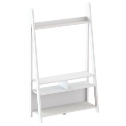 Tiva Ladder Unit, Entertainment Unit Coated in White Colour