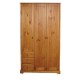 Baltic Wardrobe 3 Door + 3 Drawer With Hanging Rail, Antique Pine Finish