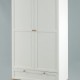 Boston 2 Door Wardrobe, 1 Drawer, Internal Shelf, Eye Catchy Ash Tops And Trims