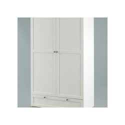 Boston 2 Door Wardrobe, 1 Drawer, Internal Shelf, Eye Catchy Ash Tops And Trims