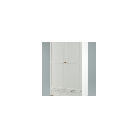 Boston 2 Door Wardrobe, 1 Drawer, Internal Shelf, Eye Catchy Ash Tops And Trims