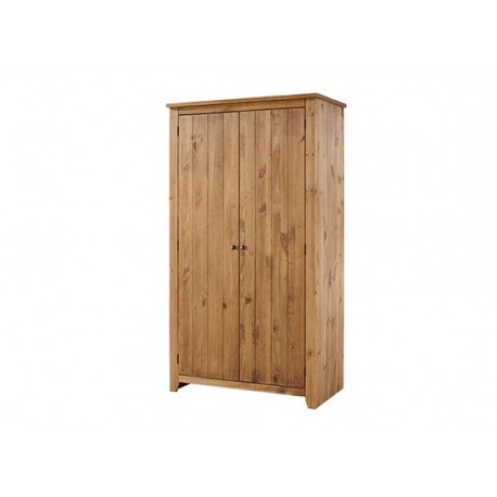 Havana 2 Door Wordrobe, Internal Shelf, Contemporary Style, Aztec Wax Colour Tones