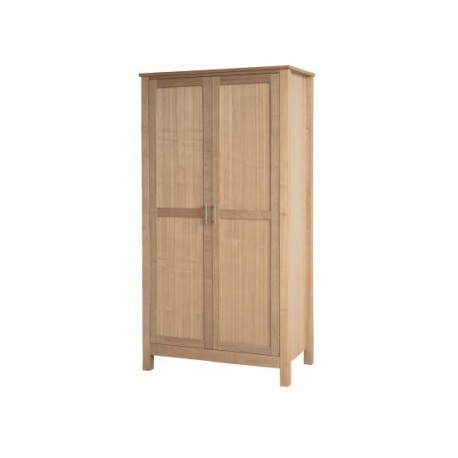 Oakridge 2 Door Wardrobe, Internal Shelf, Real Ash Veneer With Oak Finish, Suits Any Style
