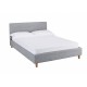 Hartford 5'0" Kingsize Bed, Grey Fabric, Button Detail