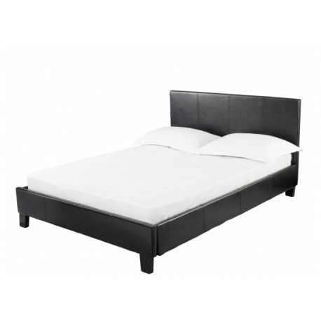 Prado 3'0" Single Bed, Black Faux Leather