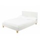 Prado 3'0" Single Bed, White Faux Leather