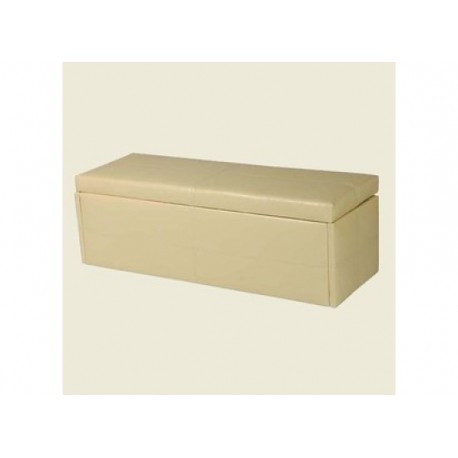 Stanton Ottoman, Storage, Blanket, Toy Box in Cream Faux Leather