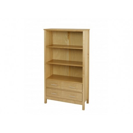 Oakridge 3 Tier Bookcase, 2 Drawer, Ash Venners With Oak Stain Furniture, Suites Any Style