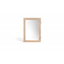 Ocean 1 Door Mirrored Wall Cabinet, Elegant Style, Solid Oak