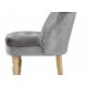 Charlotte Occasional Chair Silver Velvet, French Feel