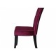Radiance 2 Dining Chairs, Diamante Detail, Purple Velvet Fabric, Solid Wood Legs In Black Finish